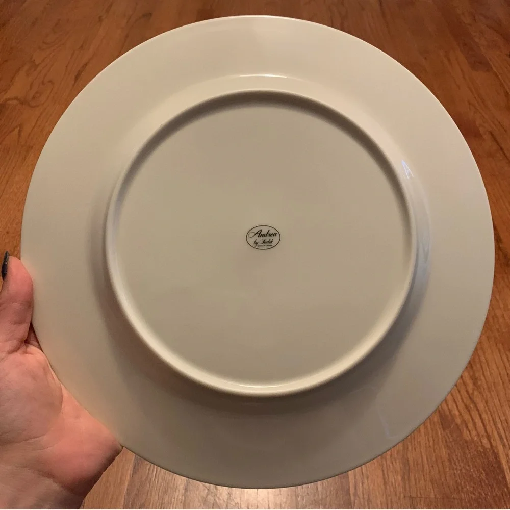 NIB Andrea by Sadek Monica Cake Set Plate & Server 11" Dia Made in Japan - Picture 6 of 14
